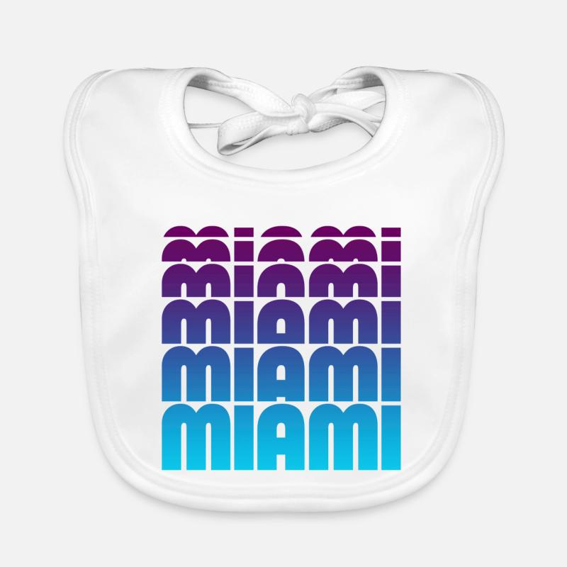 Miami Grid Gradient Baby Bio-Lätzchen