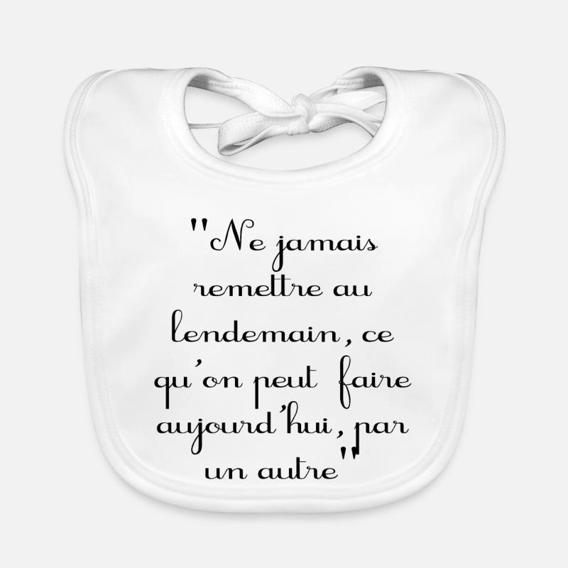 Procrastinateur Bavoir bio Bébé