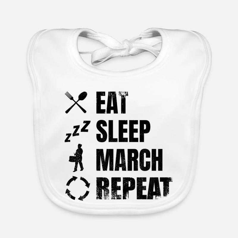 Eating, sleeping, drumming, repeating Organic Baby Bibs