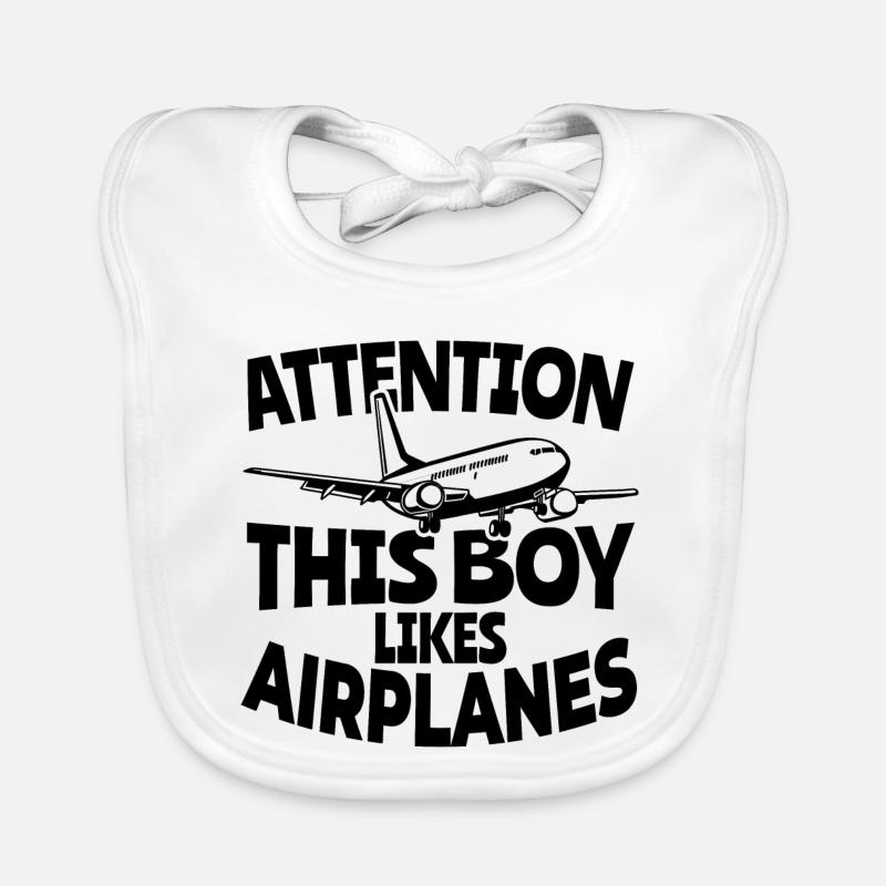 Flugzeug Junge Baby Bio-Lätzchen