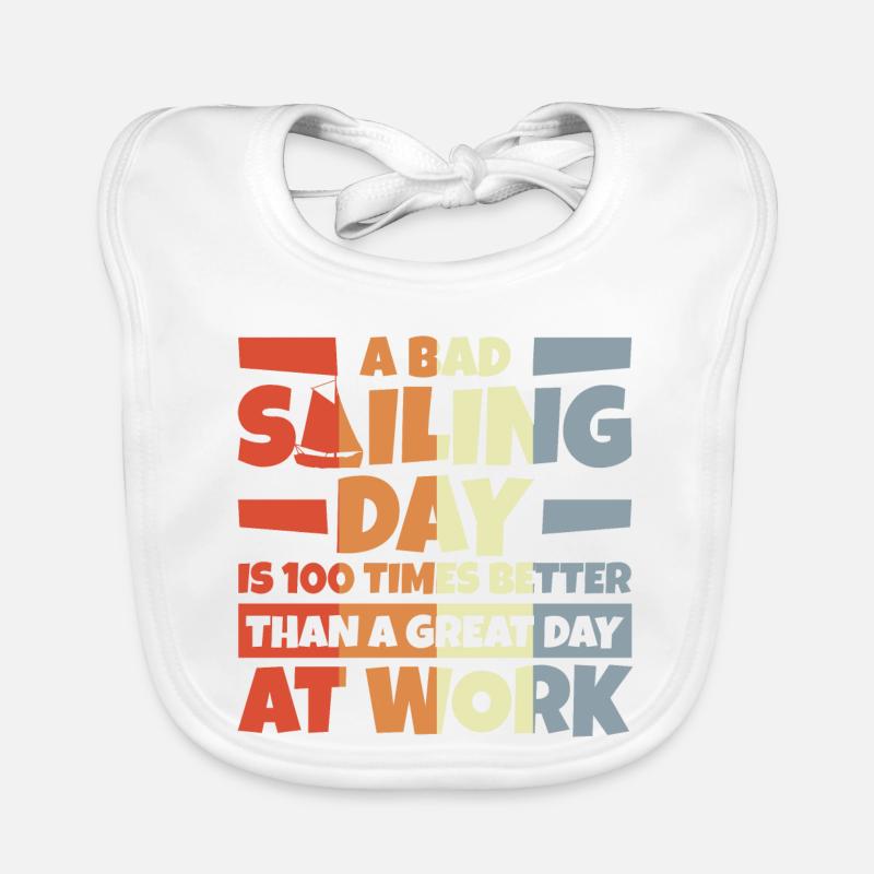 Segelboot Spruch Baby Bio-Lätzchen