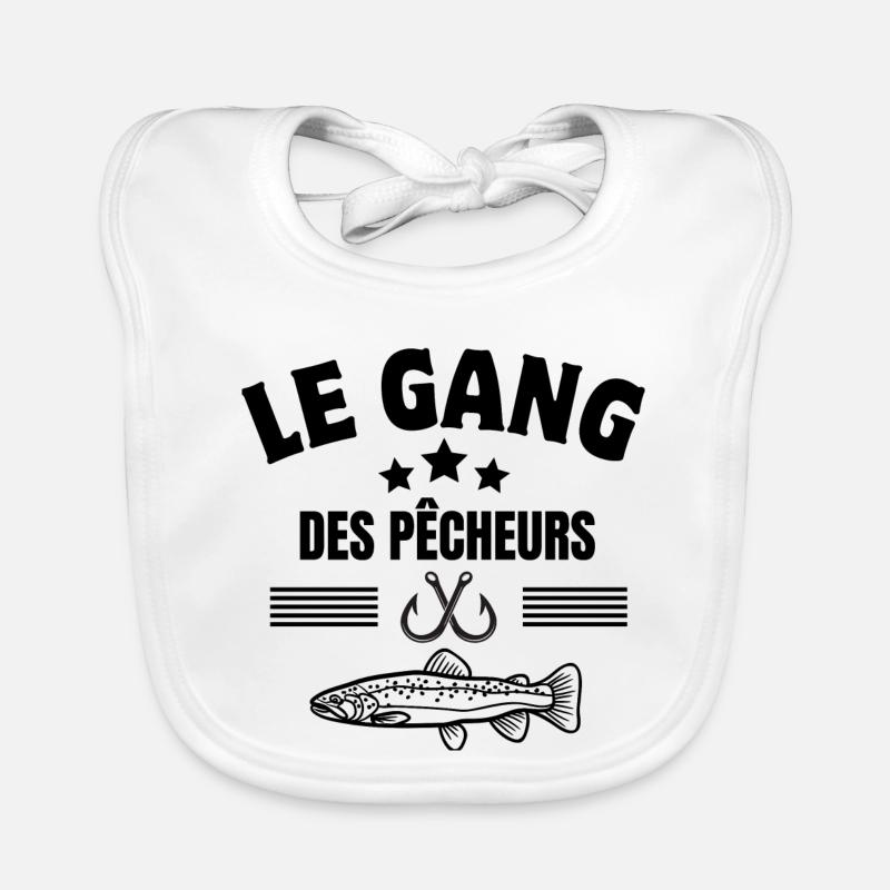 pêche, canne à pêche, fan de pêche Bavoir bio Bébé