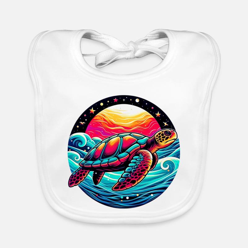 Sea turtle Organic Baby Bibs