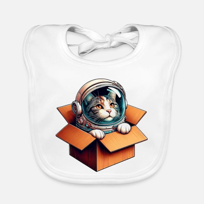 Chat astronaute Bavoir bio Bébé