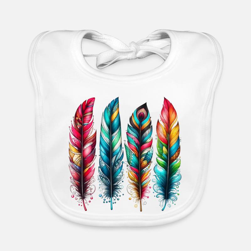Feathers Organic Baby Bibs