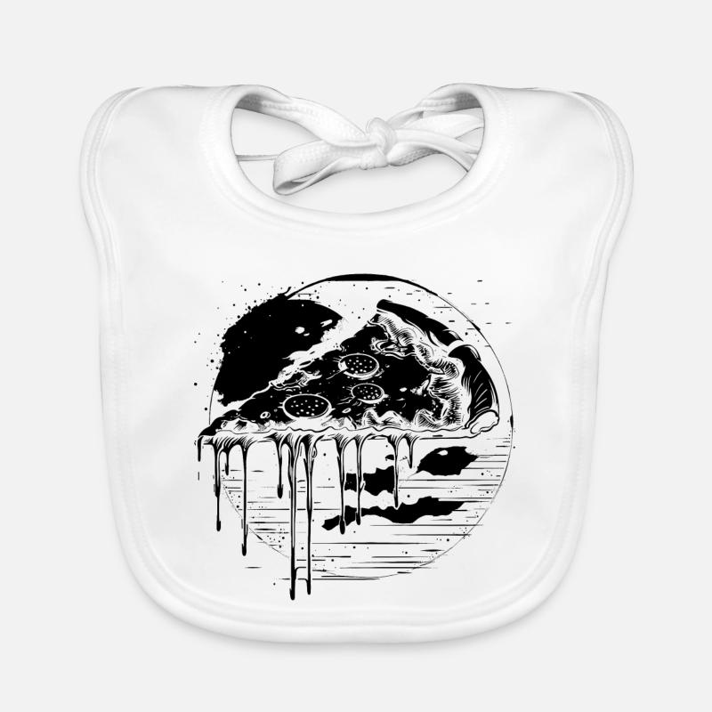 Pizza Drawing Organic Baby Bibs