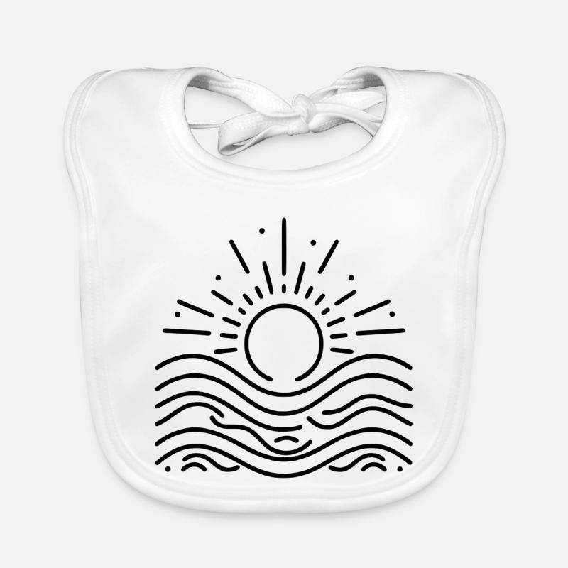 Soleil et mer – Une interaction harmonieuse Bavoir bio Bébé
