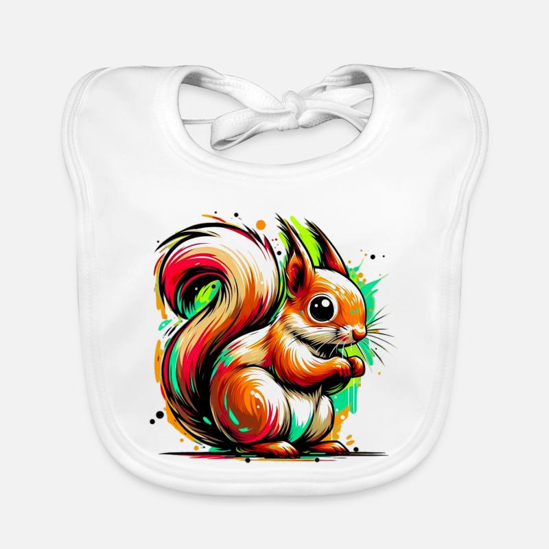 Squirrel Organic Baby Bibs