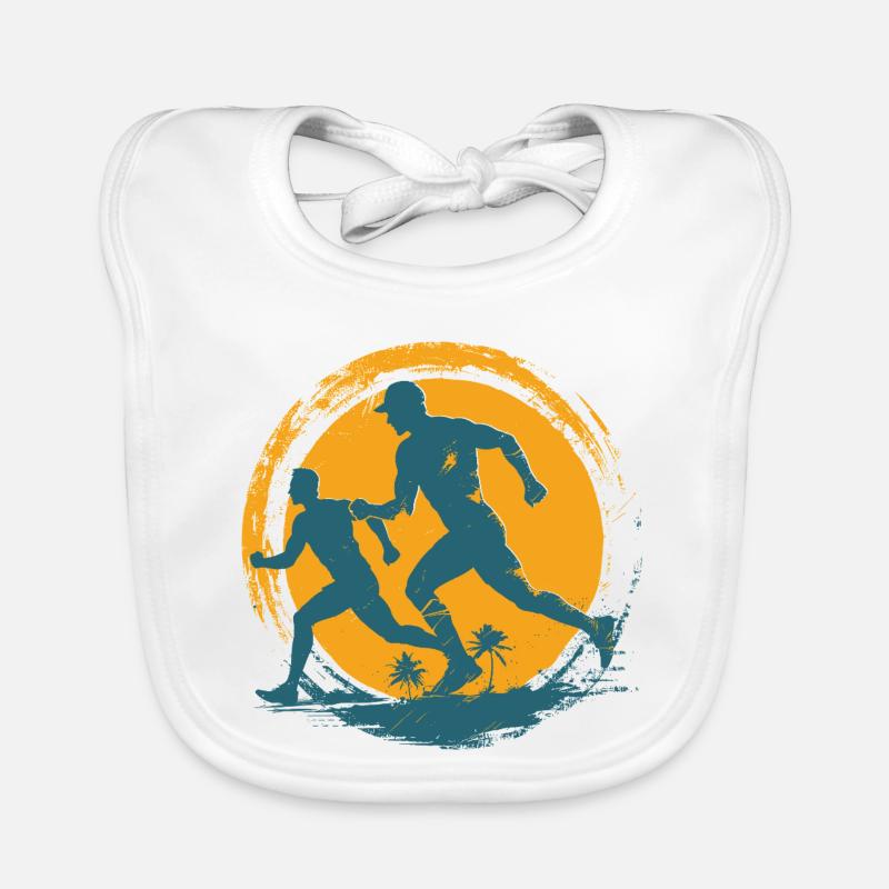 Marathon runner Organic Baby Bibs