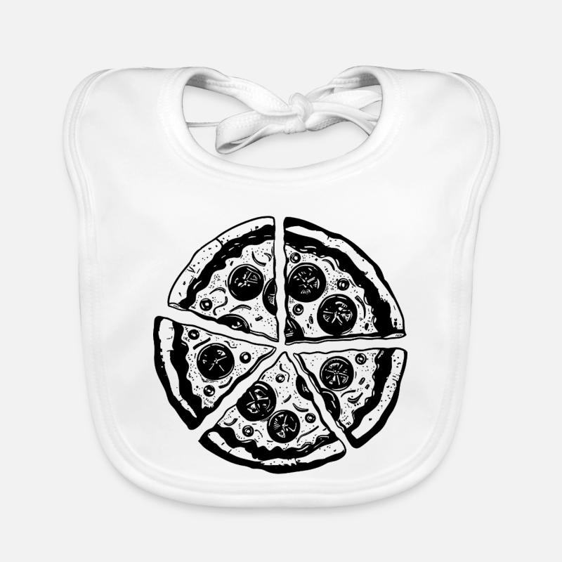 Pizza Zeichnung Baby Bio-Lätzchen
