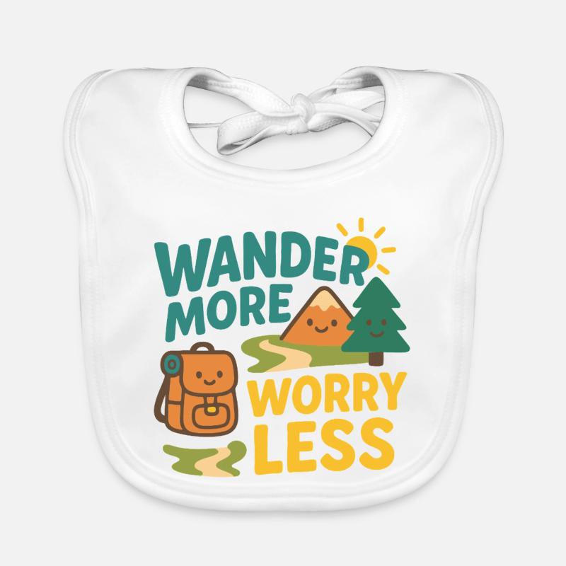 Wander More Worry Less Bavoir bio Bébé