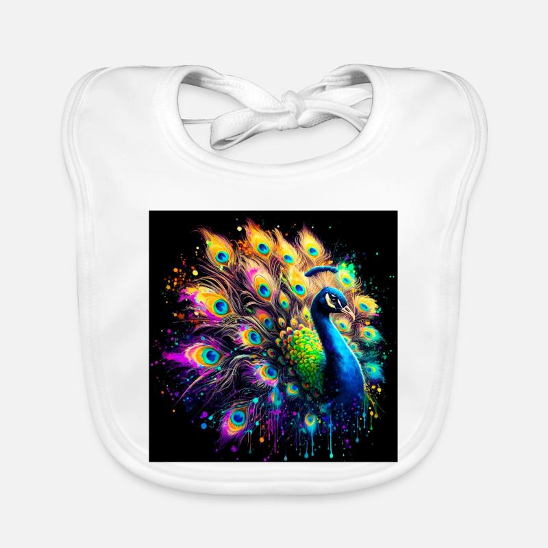peacock Organic Baby Bibs