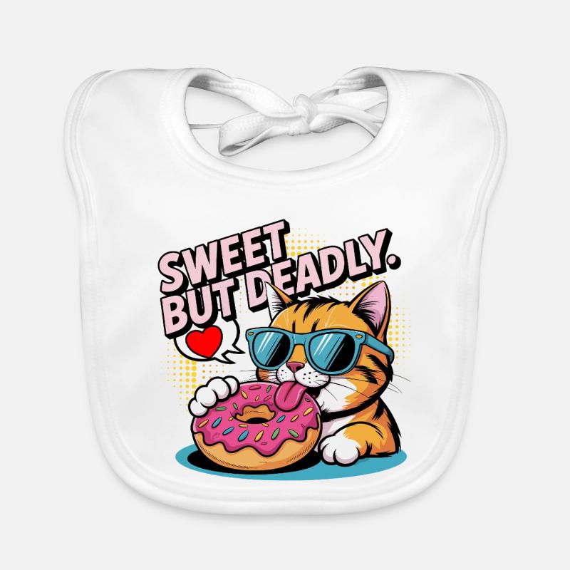 Conception de beignets pour chat doux mais mortel Bavoir bio Bébé