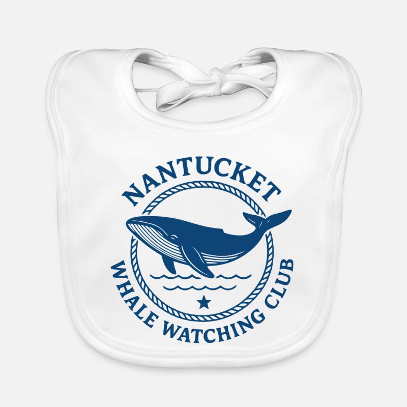 Conception de logo d’observation des baleines à Nantucket Bavoir bio Bébé