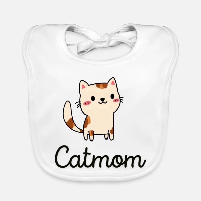 Design de chat mignon avec charme Bavoir bio Bébé