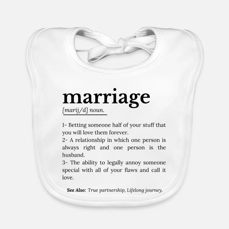 Mariage Drôle de définition Bavoir bio Bébé