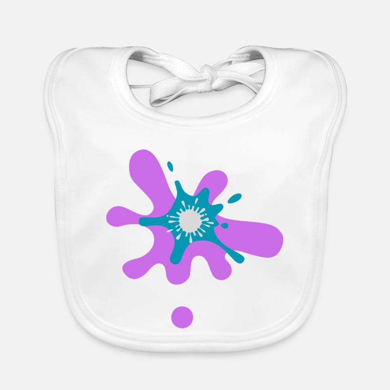 Impression d'éclaboussures de peinture abstraite Bavoir bio Bébé