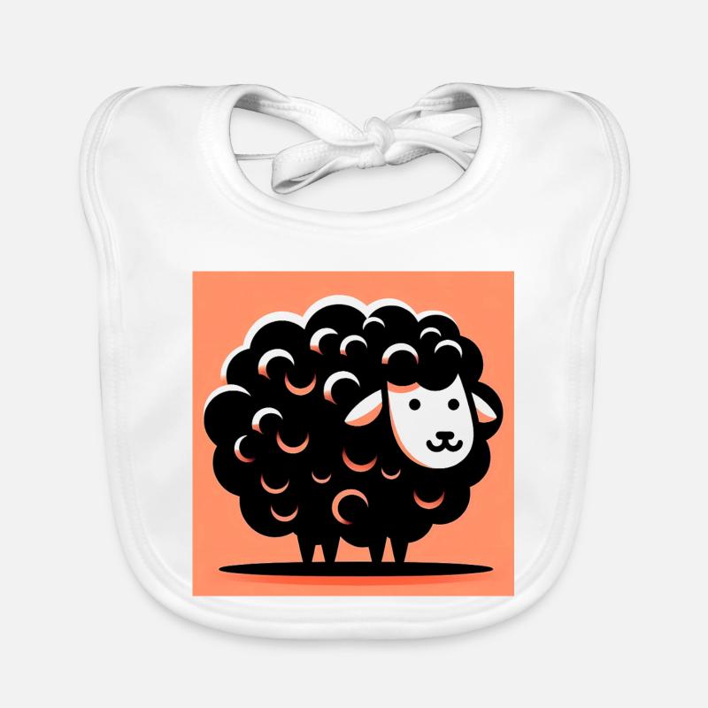Mouton noir Bavoir bio Bébé