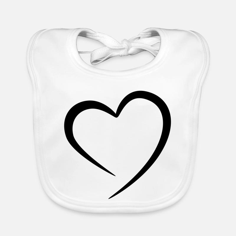 Cœur Bavoir bio Bébé
