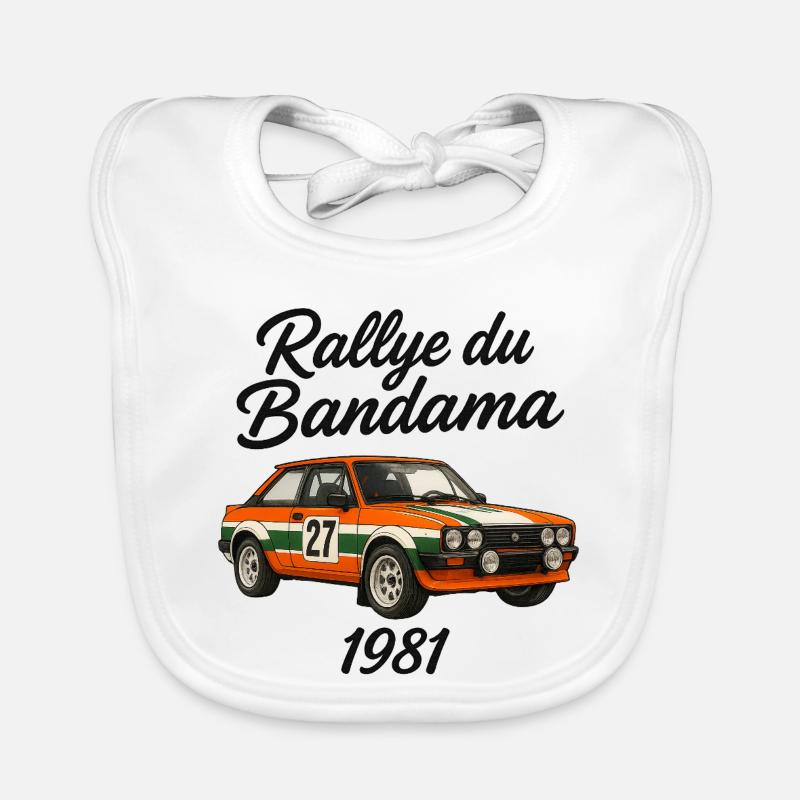 Bandama Rallye 1981 - Baby Bio-Lätzchen - Weiß