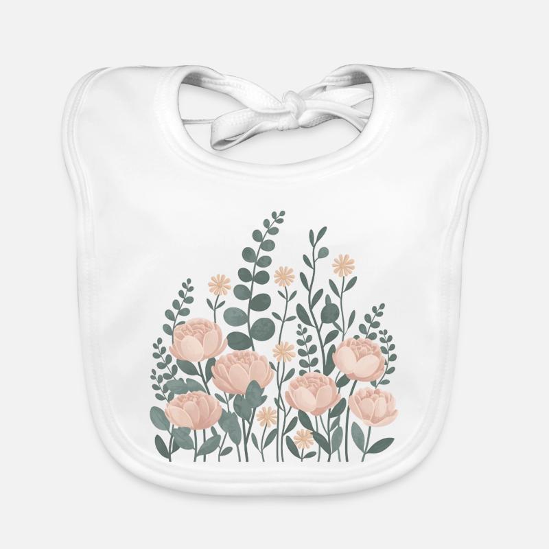 Boho Blumen – Blühende Harmonie Baby Bio-Lätzchen