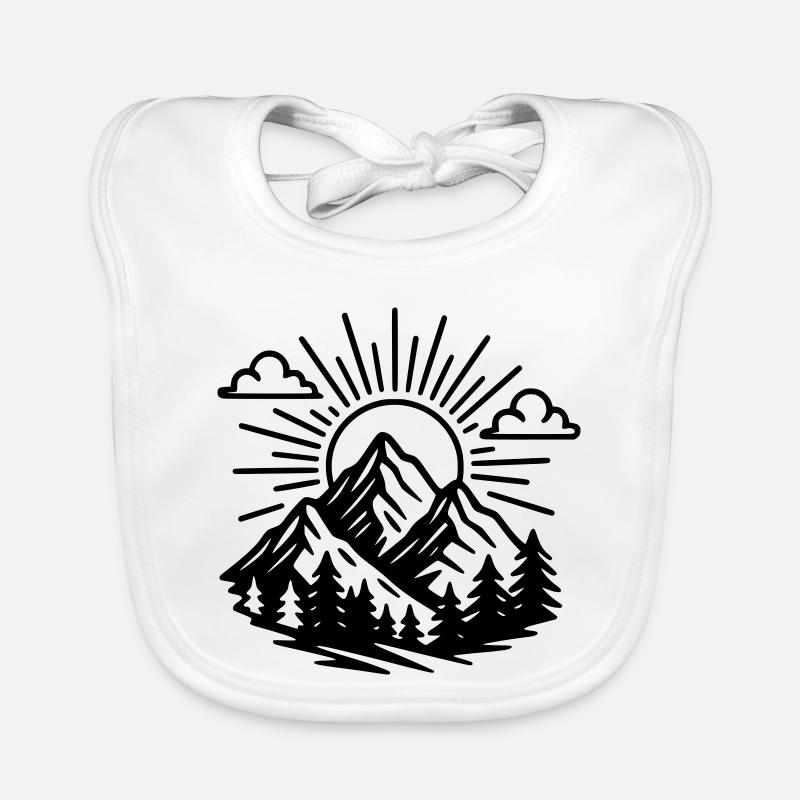 Mountains Organic Baby Bibs