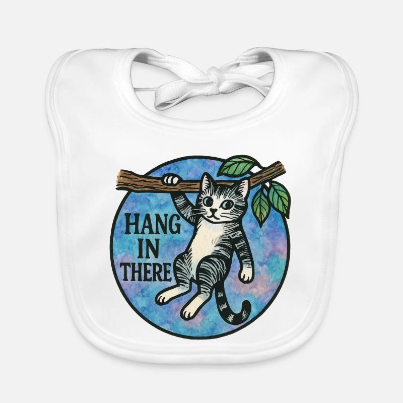 Accrochez-vous là-bas Patch pour chat Bavoir bio Bébé