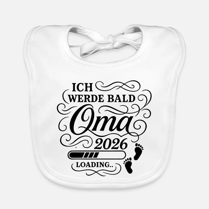 Ich werde bald Oma 2026 Baby Bio-Lätzchen