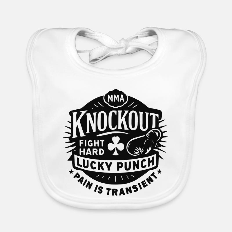 MMA Knockout Lucky Punch Combat de boxe difficile Bavoir bio Bébé