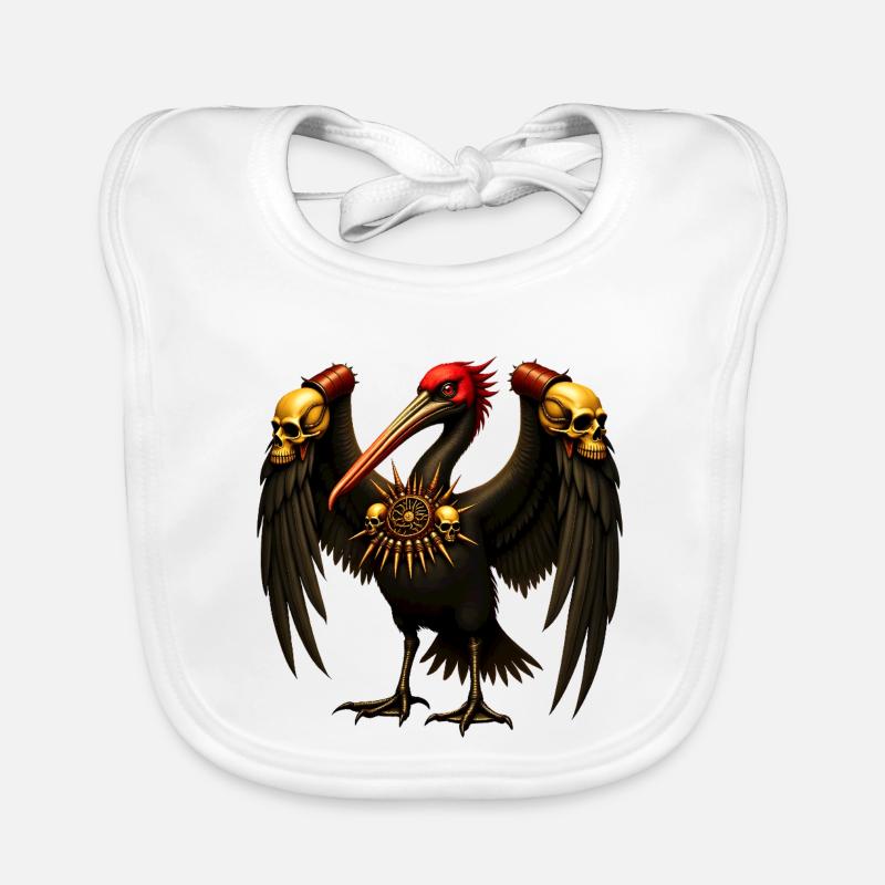 Dark Raven with Skulls Organic Baby Bibs