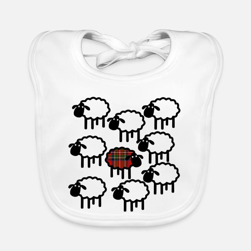 Tartan Sheep Organic Baby Bibs