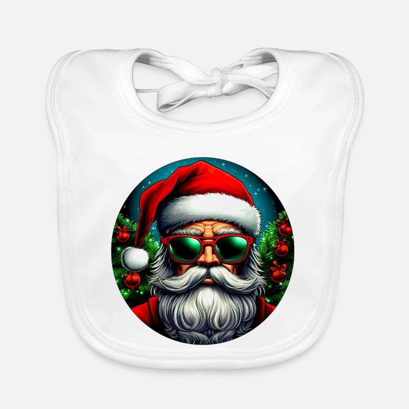 Père Noël cool Bavoir bio Bébé