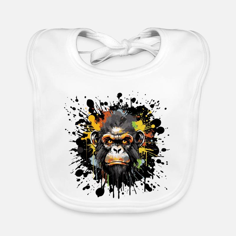 Graffiti Affe Tier Baby Bio-Lätzchen