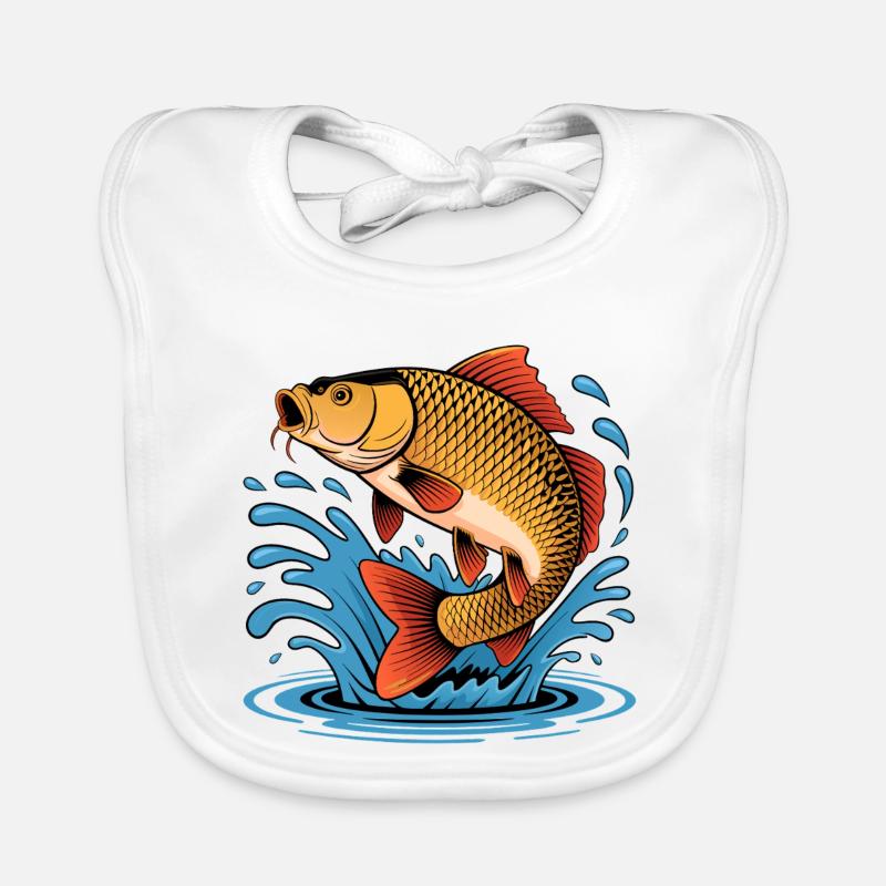 Springender Karpfen  Baby Bio-Lätzchen