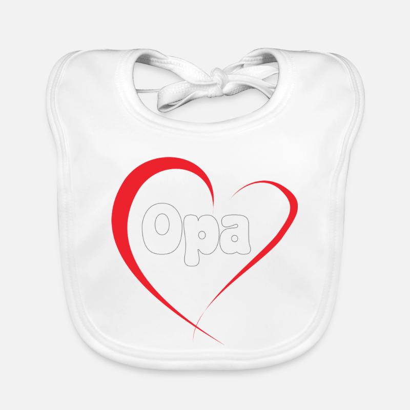 Opa Herzliebe Design Baby Bio-Lätzchen