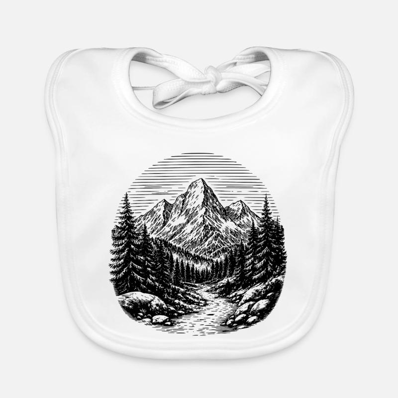 Pfad durch den Wald Baby Bio-Lätzchen