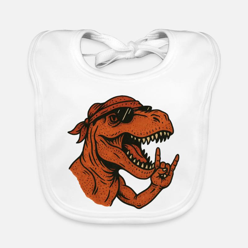 Rex Rocker Dino Organic Baby Bibs