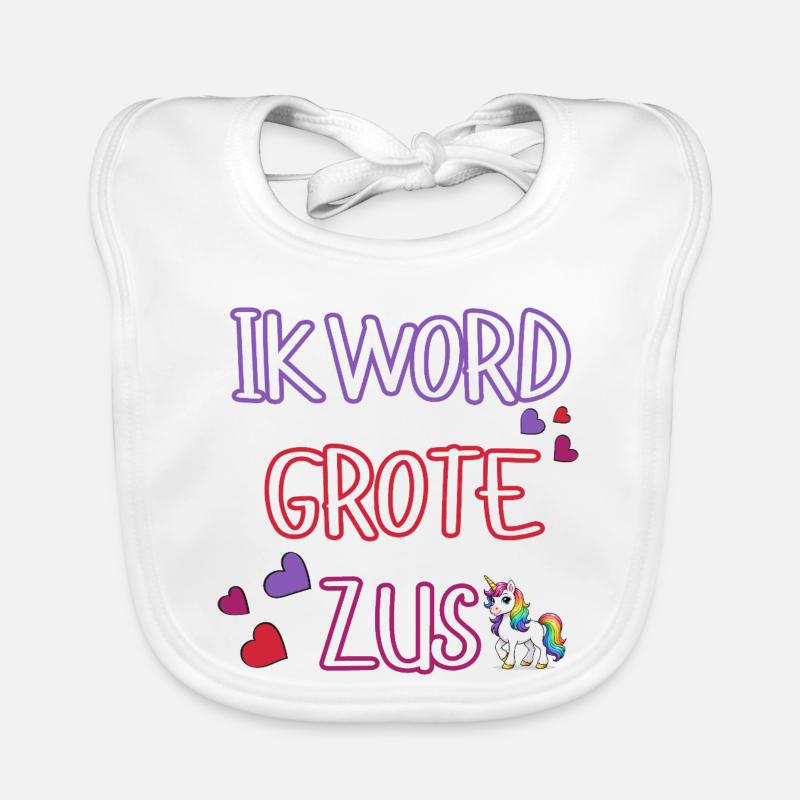 Ich werde eine große Schwester sein – süße Ankündigung Baby Bio-Lätzchen