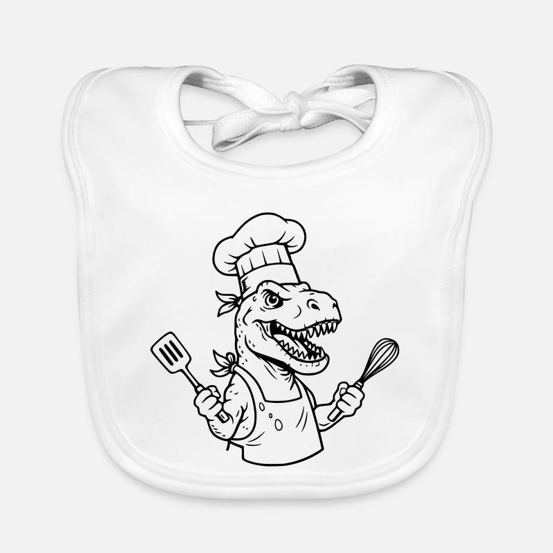 T-rex cuisinier  Bavoir bio Bébé