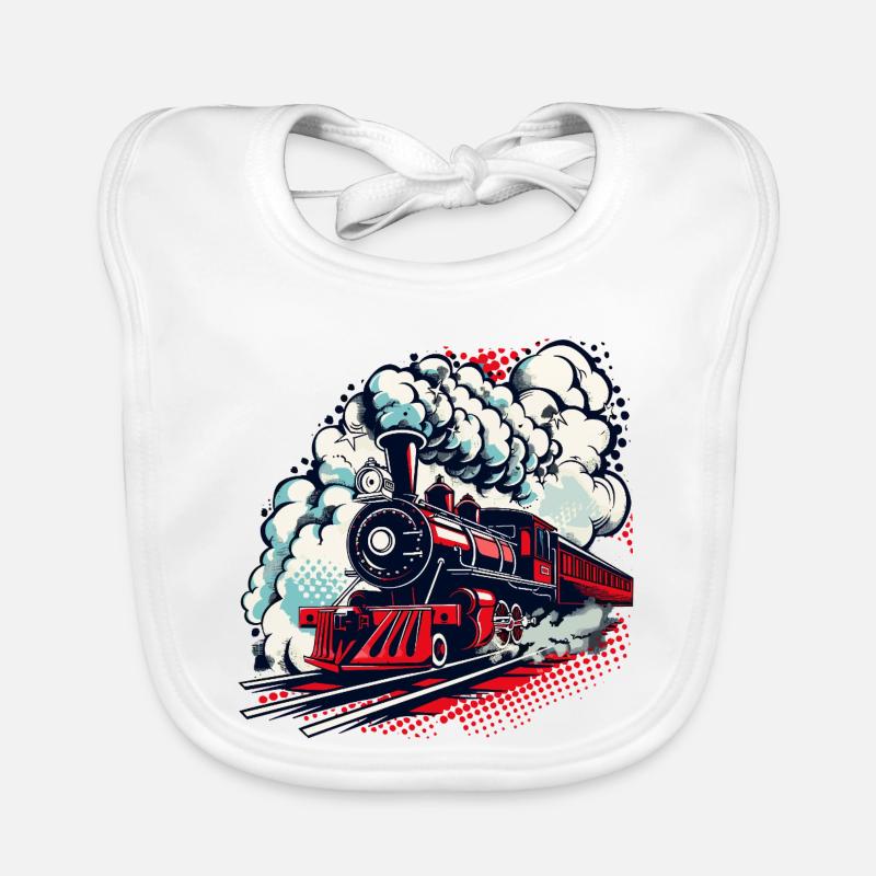 Dampflok Baby Bio-Lätzchen