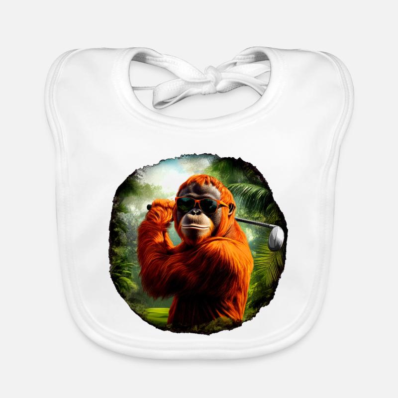 Golfe des orangs-outans / Singe Bavoir bio Bébé
