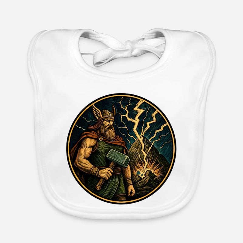 Thor mit Hammer Baby Bio-Lätzchen