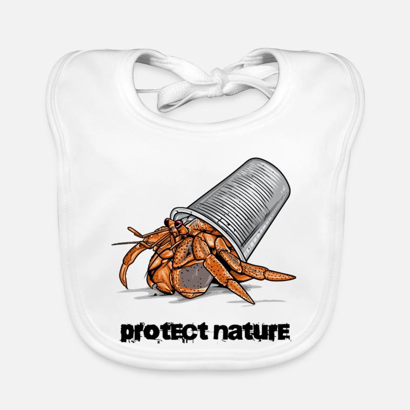 Hermit Crab Garbage Organic Baby Bibs