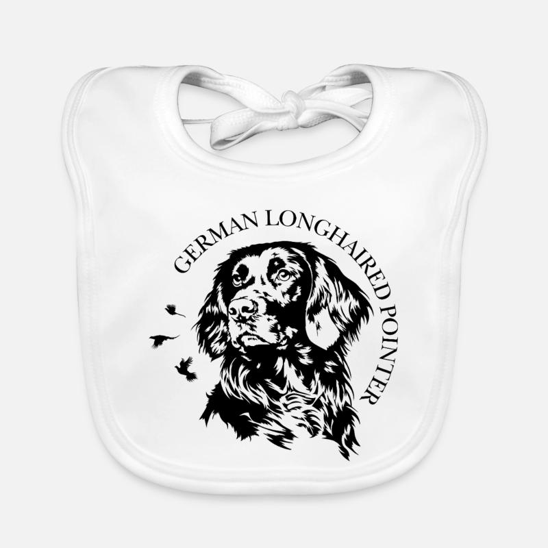 German Longhaired Pointer Jagdhunde Hunde Wilsigns Baby Bio-Lätzchen