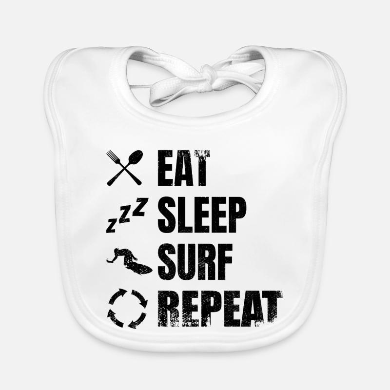 Diction drôle de surfeur Bavoir bio Bébé