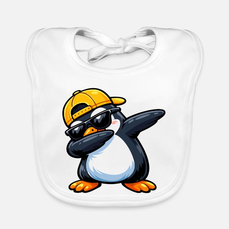 Dabbing Penguin Baby Bio-Lätzchen