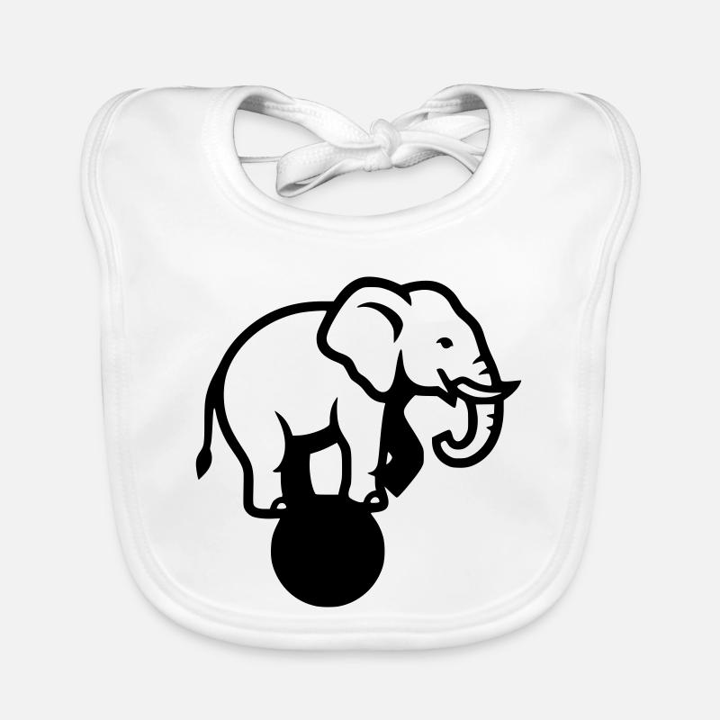 Acrobaties du Cirque Elephant Ball Bavoir bio Bébé