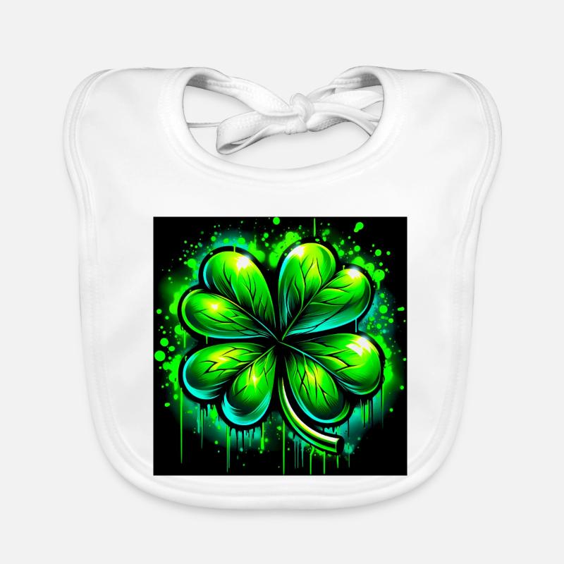 Four-leaf clover Organic Baby Bibs