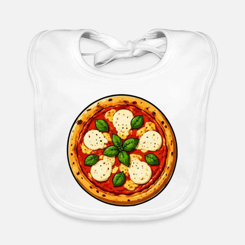 Bande dessinée Basil Pizza Bavoir bio Bébé