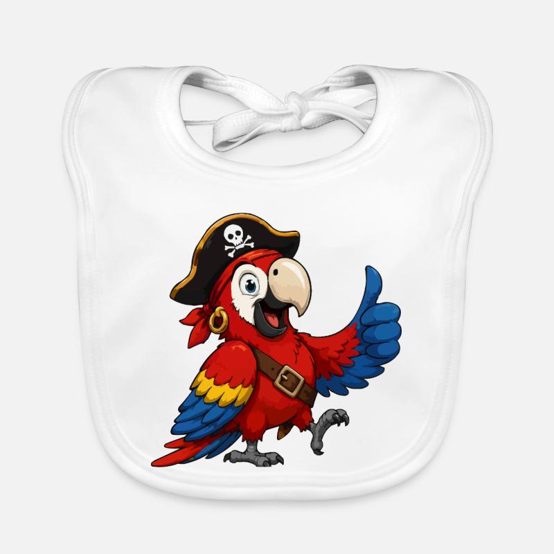 Perroquet de pirate Pouce en l’Aire Bavoir bio Bébé